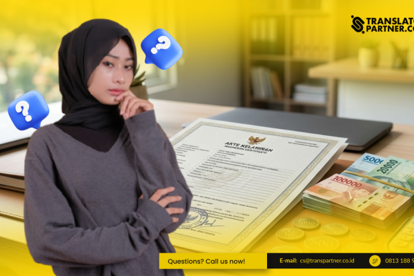 Biaya Terjemah Akta Lahir Penerjemah Tersumpah Bersertifikat